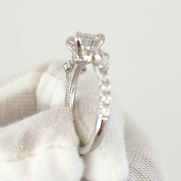 ❤️ LOW START!!! NEW!!!MOISSANITE 1.20 Carat Round Brilliant Cut Ring Size 7.0mm - Picture 6 of 9